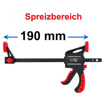 Preview: einhandzwinge 100mm spreizbereich