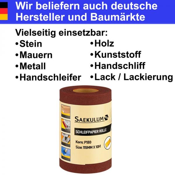 schleifpapierrolle koernung-180