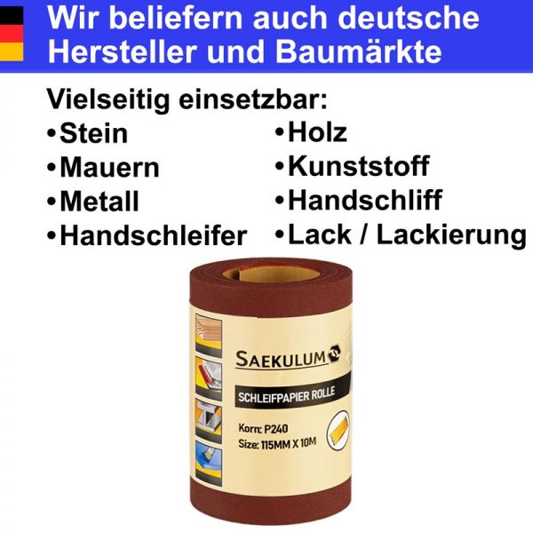 schleifpapierrolle koernung-240