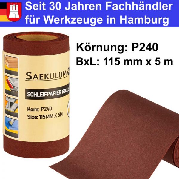 schleifpapierrolle koernung-240